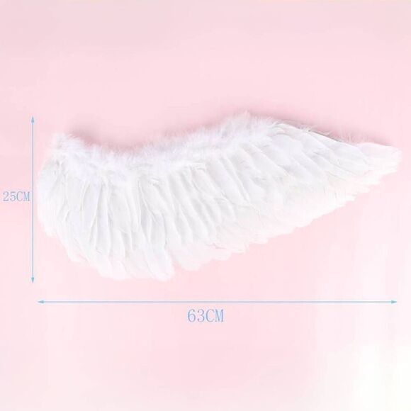 🆕 White Feather Angel Wings Halloween Cosplay Festival Costume - Picture 5 of 6
